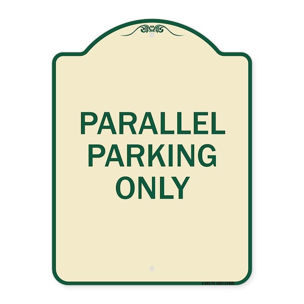 Parallel Parking Only Heavy-Gauge Aluminum Architectural Sign